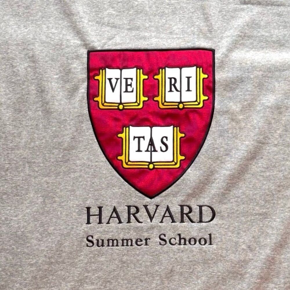 HARVARD Summer School Embroidered Throw Blanket NWOT (Bx 25)